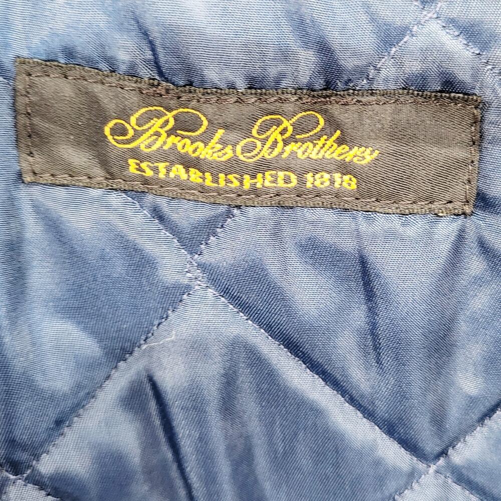 Vintage Brooks Brothers Men’s Size XL Tan Coat Long-sleeve Quilted Lined - Picture 8 of 10